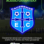Cacerense vence o Uirapuru, garante acesso e está na final da Segundona Mato-grossense - Canal Na Coruja