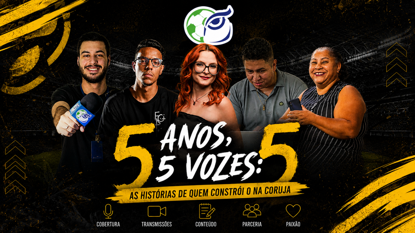 5 anos, 5 vozes: as histórias de quem constrói o Na Coruja - Canal Na Coruja