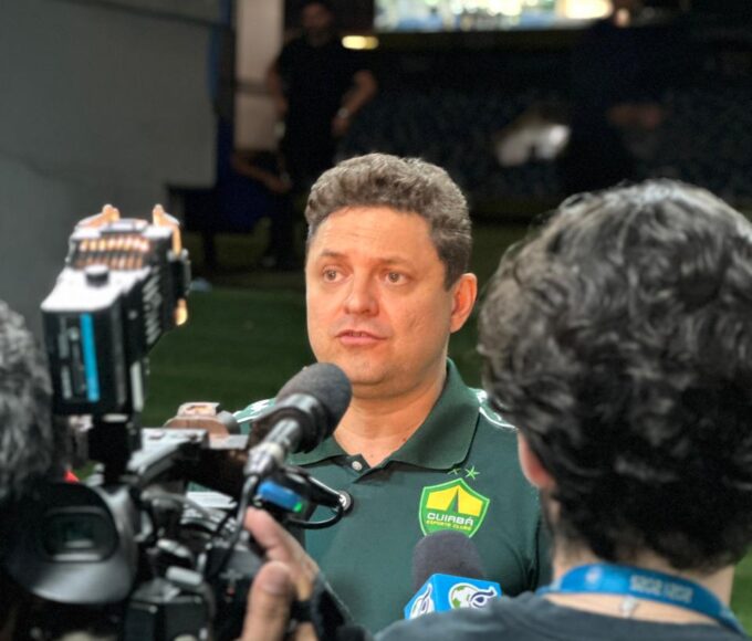 Cristiano Dresch em coletiva após partida do Cuiabá.