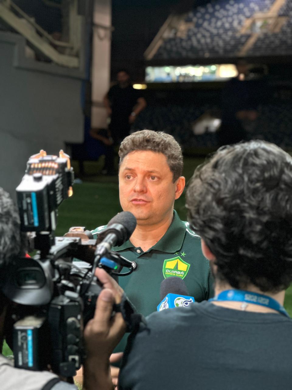 Cristiano Dresch em coletiva após partida do Cuiabá.