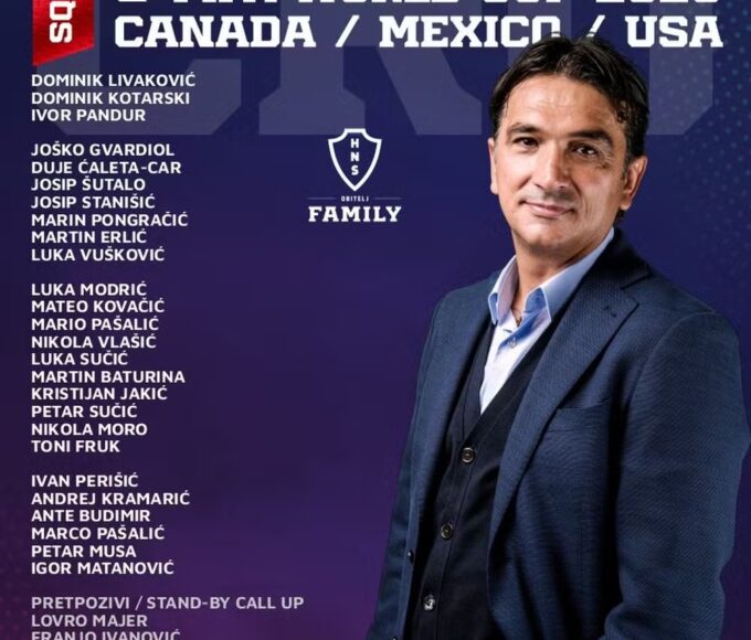 Croácia divulga lista de convocados para a Copa do Mundo de 2026