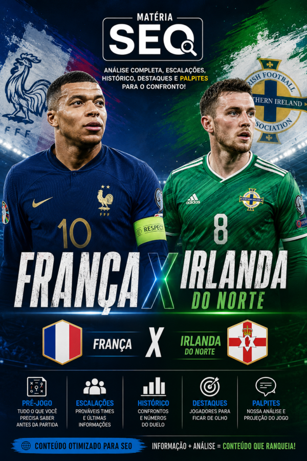 França x Irlanda do Norte: veja horário, onde assistir e prováveis escalações do amistoso pré-Copa - Canal Na Coruja